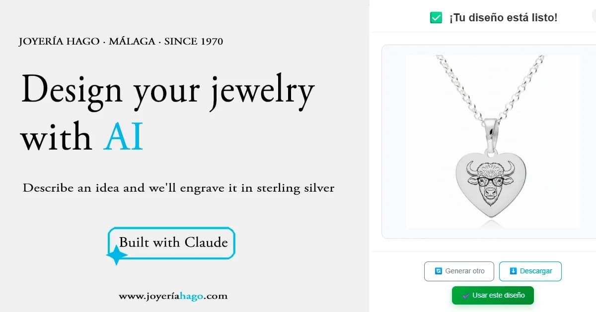 AI Jewelry Designer — Joyería HAGO
